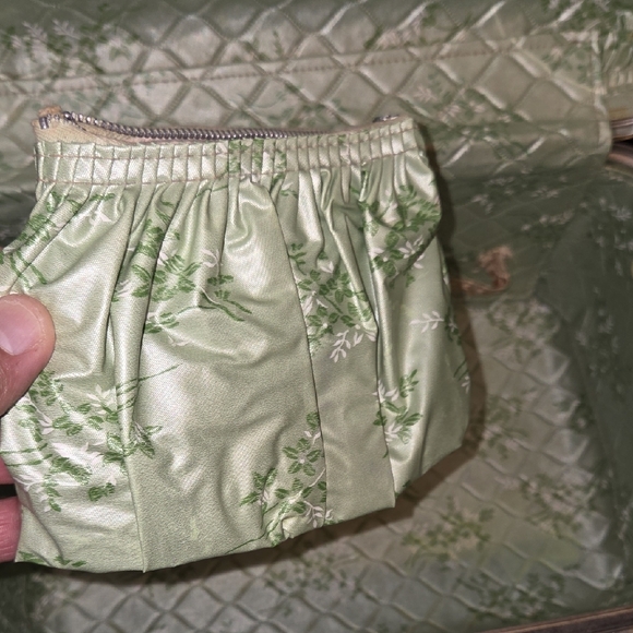 1960s Vintage Retro Green Travel Makeup Case American Tourister Tiara Model Lugg - Picture 4 of 15